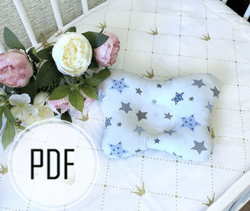 Baby pillow pattern, Baby girl pillow, baby head pillow