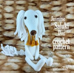 Saluki Crochet Pattern Persian Greyhound Dog Amigurumi Pattern / Gazelle Hound / Arabian Hound
