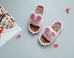 Bunny slippers adult - Straw sandals bunny