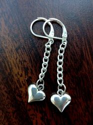 Ryuk inspired earrings Shinigami heart earrings Death earrings Silver heart earrings Anime cosplay earrings Anime lover