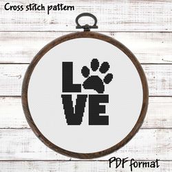 Modern cross stitch pattern, funny cross stitch animals, easy cross stitch design, cute cross stitch love