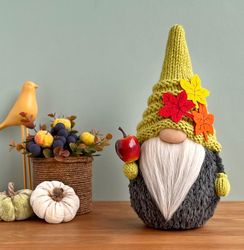 Thanksgiving gnome decor, Stuffed slouchy gnome, Thanksgiving decoration, Stuffed gnomes, Housewarming gift