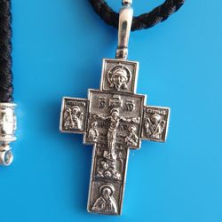 Orthodox solid cross silver plated free shipping