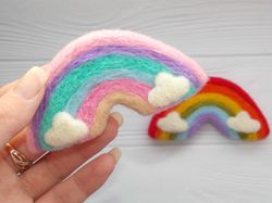 Rainbow props, Felted rainbow toy, Photo props newborn, Newborn toy