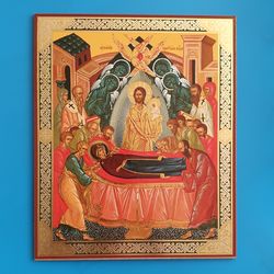 The Dormition of the Virgin Mary Orthodox icon free shipping