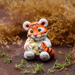 Tiger with toys, mold for making candles, resin, soap, mold for gypsum
