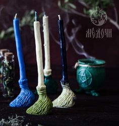 Magic candles Broom, Silicon Mold Broom.