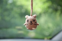 car charm cat car accessories for rear view mirror, kitten lovers gift, cat mom gift for her