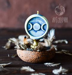 Mold of Symbol Triune Moon, Candle Triune Moon,