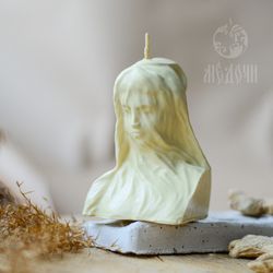 veiled maiden silicone mold for candles/resin/soap