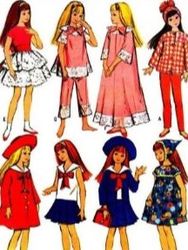 Digital | Vintage Skipper Sewing Pattern | Wardrobe Clothes for Dolls 9" | ENGLISH PDF TEMPLATE