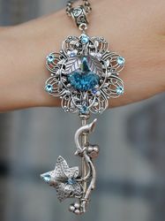 Handmade Unique Fantasy Swarovski Key Necklace