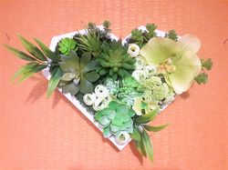 Artificial succulents, plants and flowers wall art, Framed Succulents Wall Art, Succulents and orchid wall decor in box
