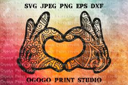 Mickey's Hand SVG, Mandala svg, Mothers day Zentangle SVG