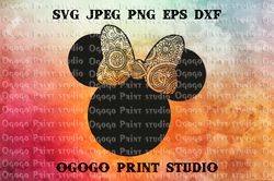 Minnie Mouse SVG, Mandala svg, Cartoon Character, Zentangle SVG, Handmade
