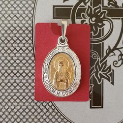 St Seraphim of Sarov religious pendant free shipping silver and gold plated
