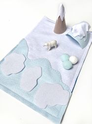 Polar play mat, Arctic playscape, Felt play mat, Arctic small world play, Pretend play toy, Open ended play