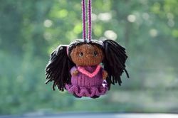 car decor, charm for teens Thanksgiving gift, african doll gift, doll lovers Halloween gift, car accessories for woman,