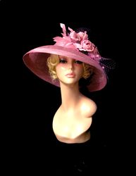 pink derby hat, Royal Ascot hat, kentucky derby hat purple, wedding guest hat