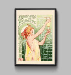 Privat Livemonts Absinthe Robette Art Nouveau, vintage poster, digital download