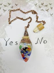 Murano glass pendulum necklace Protection necklace Rainbow necklace