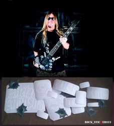 Jeff Hanneman Killer guitar vinyl stickers ESP Slayer metal band signature decal