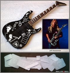 Jeff Hanneman guitar stickers Jackson Soloist punk vinyl decal Slayer full set 22