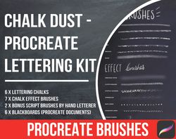 Chalk Dust - Procreate Lettering Kit \ Procreate brushes \ Procreate lettering brushes\ Procreate calligraphy brushes