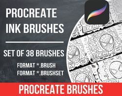Procreate ink brushes \ ink pen brushes \ procreate ink brush \ inking brushes \ procreate brush \ procreate brushes