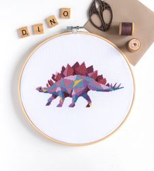 Stegosaurus Dinosaur Cross Stitch Pattern
