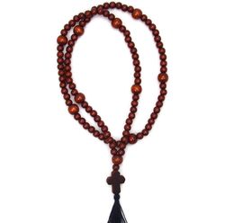 Wooden Orthodox rosary with 100 knots, long 27,5"