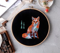 Winter Fox Cross Stitch Pattern
