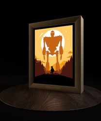 The Iron Giant Light box Template, Paper Cut Template Light Box, DIY