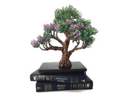 Exclusive handmade beaded blossom bonsai | bedroom decor | realistic bonsai fake | tree ornament