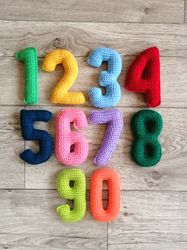 Pattern crocheted numbers Crocheted numbers easy pattern Beginners pattern numbers Detailed description of knit numbes