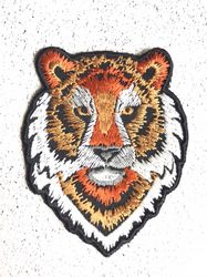 Embroidered Patch Tiger Badge Machine Embroidery Design Tiger Head Clothing Decoration Digital Instant Design Download