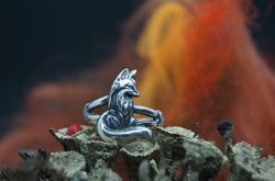 Fox. silver ring. different sizes