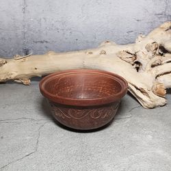 Cooking bowl 16.90 fl.oz Pottery handmade red clay bowl