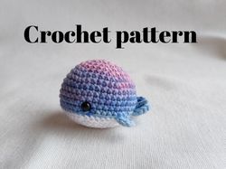 Crochet whale pattern, amigurumi whale pattern