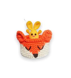 crochet animal fox basket pattern, crochet patterns