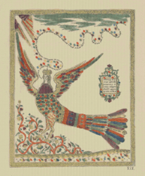 PDF Counted Vintage Cross Stitch Pattern | Sirin | Anonymous 1881 | 4 Sizes
