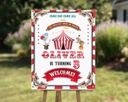 Circus welcome sign Carousel birthday sign Carnival party welcome banner Amusement park poster Come one Come all