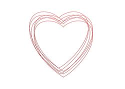 Heart scribble stitch embroidery design,Heart machine embroidery design,INSTANT DOWNLOAD-1349