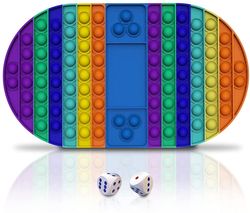 Game Board With Dice Push Pop Bubble Fidget Toy