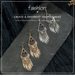 Boho Vintage Ethnic Dangle Drop Long Earrings Hanging Gifts for women for Women Female Fashion Indian Jewelry.