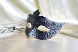Black women masquerade mask.  Halloween costume mask. Venetian mask Colombina. Cosplay masks to masquerade costume.
