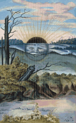 PDF Counted Vintage Cross Stitch Pattern | Dark Sun, from Splendor Solis | Anonymous about the 16th century | 6 Sizes