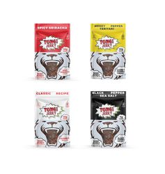 Tong Jerky Variety 4 Pack of Beef Jerky