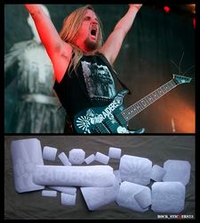 Jeff Hanneman Raiders guitar stickers vinyl decal slayer esp full set 19