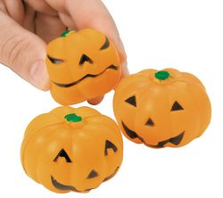 3 Pack HALLOWEEN Party Favors Pumpkin Mini Stress Balls Toy 2021 Christmas 7cm